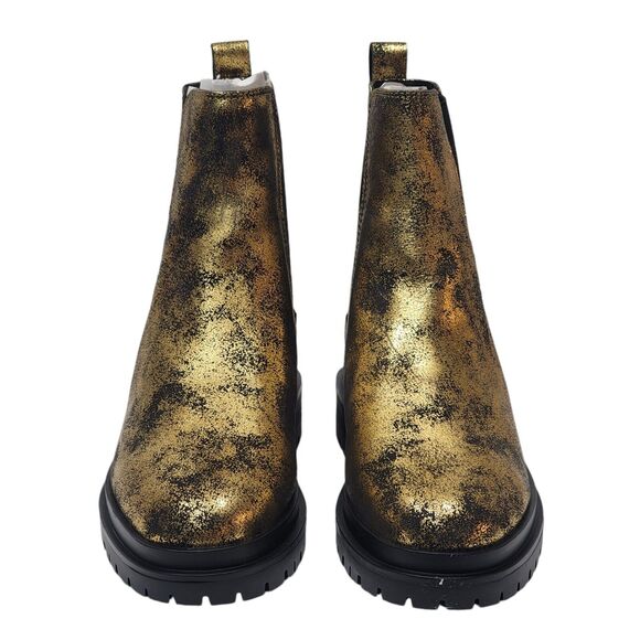 Lauren‎ Ralph Lauren Corinne Leather Chelsea Boots Pull On Black Bronze Size 9.5 - Picture 4 of 10
